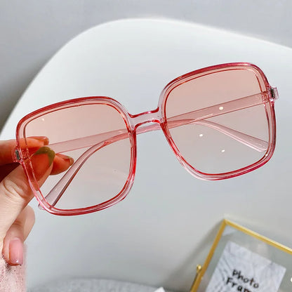 UV400 Vintage Oversized Rectangle Sunglasses