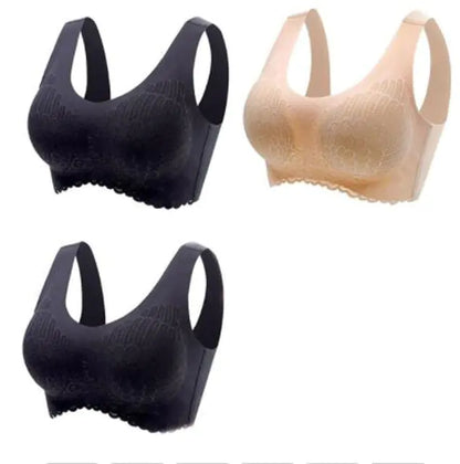 Vip Link 3pcs Plus 4XL Latex Bra Seamless Bras