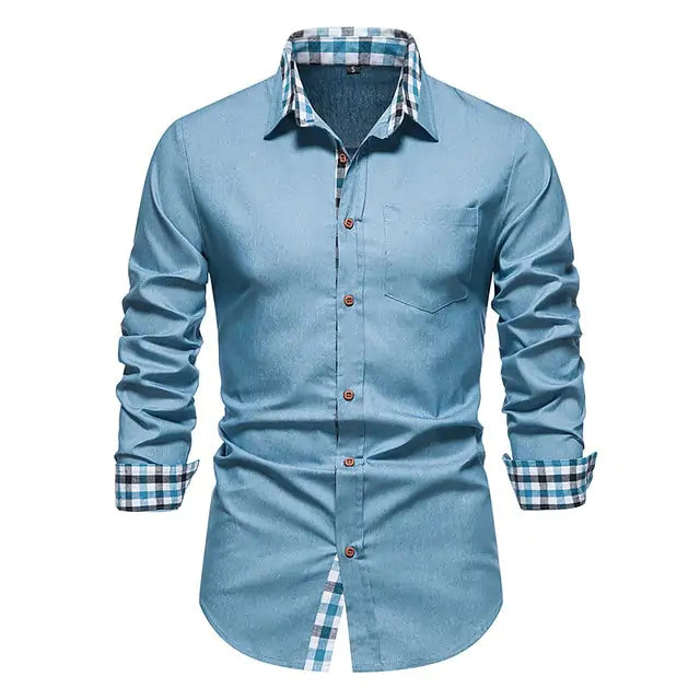 Patchwork Formal Shirts for Men