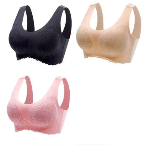 Vip Link 3pcs Plus 4XL Latex Bra Seamless Bras