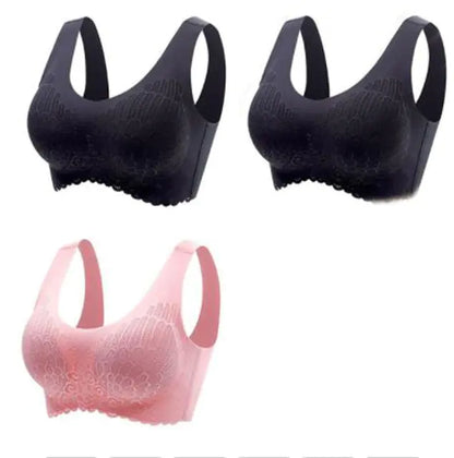 Vip Link 3pcs Plus 4XL Latex Bra Seamless Bras