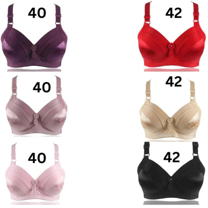 Plus Size Breathable Cotton Bralette Fashion Lingerie Wire Free