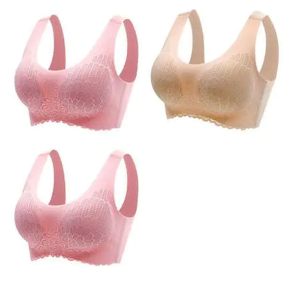 Vip Link 3pcs Plus 4XL Latex Bra Seamless Bras